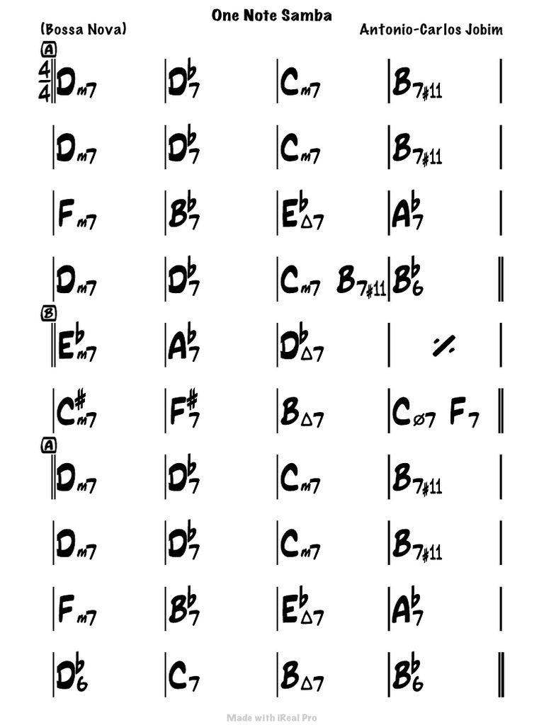 One Note Samba | PDF