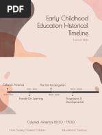 Early Childhood Education Historical Timeline