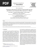 Download Parameters Affecting the Extraction of Ginsenosides From the Adventitious Roots of Ginseng Panax Ginseng Ca Meyer by Bruce Wong SN60017628 doc pdf