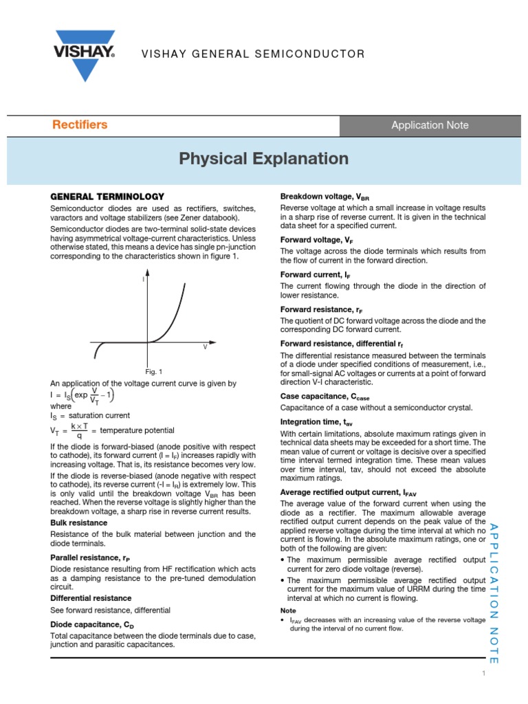 Physical Explanation Rectifiers PDF Diode Rectifier