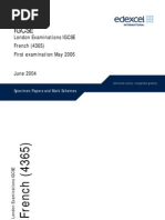 Download UG014343 IGCSE French Specimen Papers Mark Schemes by Winnie Yeung SN60018071 doc pdf