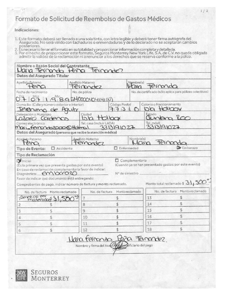 Formato Solicitud Reembolso | PDF