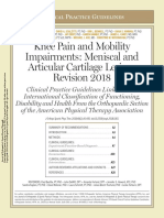 Knee Pain and Mobility Impairments: Meniscal and Articular Cartilage Lesions Revision 2018