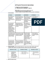 Matriz Del Proyecto Personal de Aprendizaje - N1