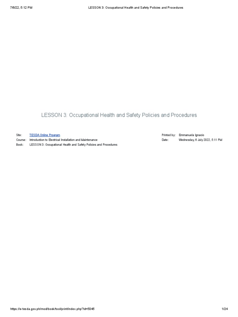 Topic3 Eim PDF Occupational Safety And Health Personal Protective