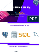 Clausulas en SQL: Maicol Andres Betancur Suaza Bases de Datos #1