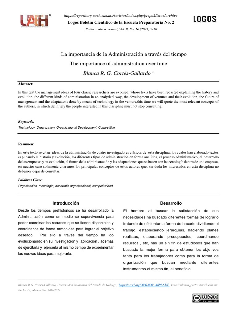 Evolución de la Administración a lo Largo del Tiempo | PDF ...