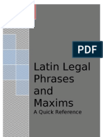 Legal Latin Phrases and Maxims