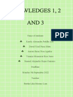 Knowlendges 1,2 and 3