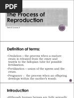 Week 5 THE PROCESS OF REPRODUCTION