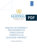 Manual de Normas y Procedimientos Dirección de Fomento A La Legalidad Laboral 2019