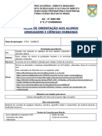 Foa A6 3º Ano Linguagens e Humanas 1º Dia 1 e 2 CH