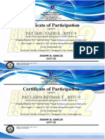 Brigada Certificate PARTICIPATION