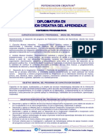 Diplomatura Potenciacion Creativa Del Aprendizaje - Programa y Funcionamiento 2022