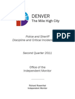 Office of The Independent Monitor Second Quarter Report 2011