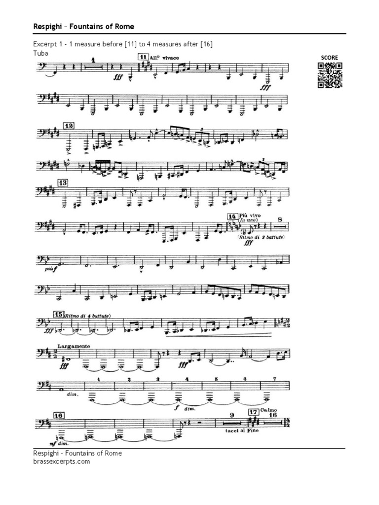 Tuba Excerpts F19 PDF Symphony Orchestras Classical Compositions