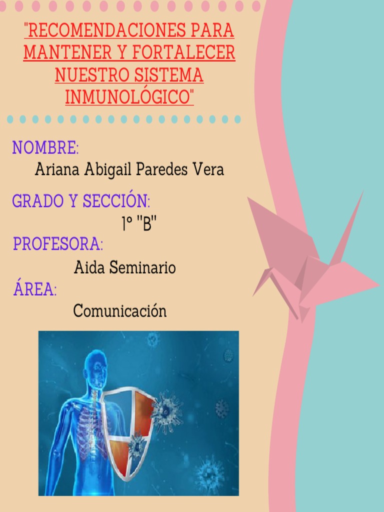 Recomendaciones para fortalecer el sistema inmune | PDF | Sistema ...