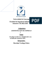 Proceso Administrativo Con Índicador KPI