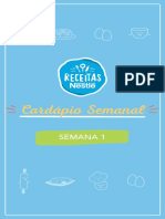 Cardápio semanal otimizado para