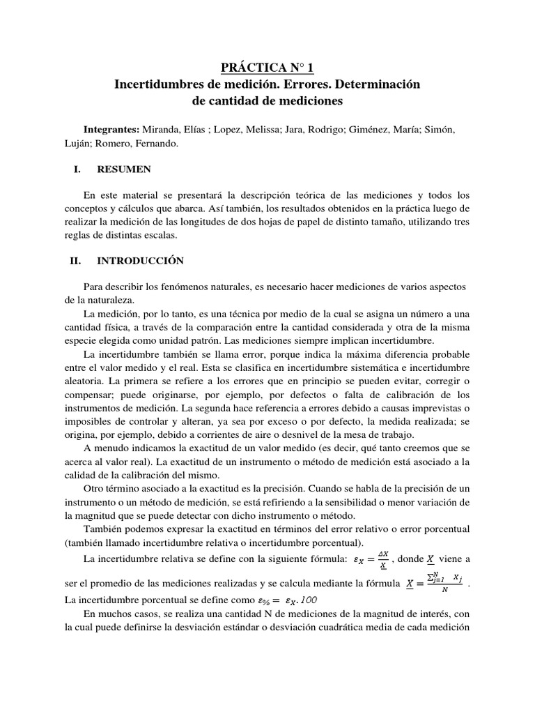 Incertidumbres en Mediciones de Longitud | PDF | Medición | Incertidumbre
