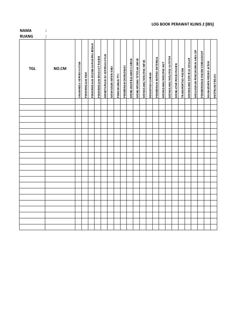 Log Book Ibs | PDF