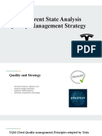 Tesla Current State Analysis Quality Management Strategy - Group 2