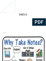 ENES 6 Note Taking