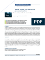 Estrategias Lectoras para El Desarrollo Del Pensamiento Crítico