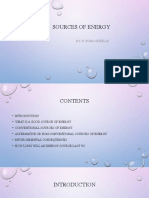 Sources of Energy - An Overview