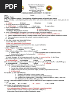 3rd Quarter Exam - Science