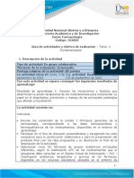 Guía de Actividades y Rúbrica de Evaluación - Unidad 1 - Tarea 2 - Fundamentación