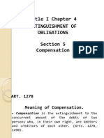 Articles 1278 1290 Extinguishment of Obligations Compensation