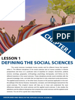 Chapter 1 Lesson 1 Defining Social Sciences