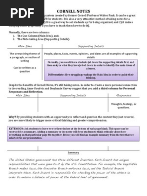 Cornell Notes