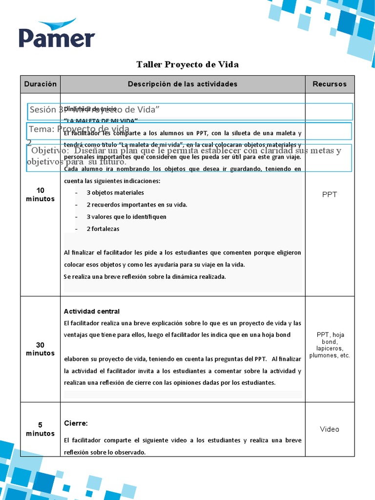 Taller Proyecto de Vida S3 | PDF