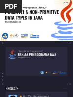 Praktisi Mengajar 2022: Java Primitive & Non-Primitive Data Types