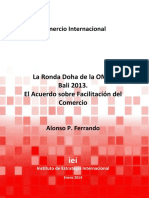 Acuerdo Sobre Facilitacion Del Comercio La Ronda Doha - Bali 2013l