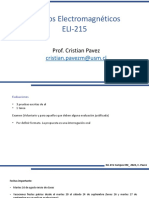 Campos Electromagnéticos ELI-215: Prof. Cristian Pavez