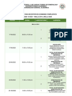 Horario de Examenes Complexivos-2022 Mallas 2014-2022