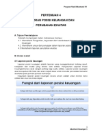 Pertemuan 4. LAPORAN POSISI KEUANGAN DAN PERUBAHAN EKUITAS