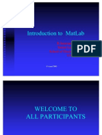 Introduction To Matlab