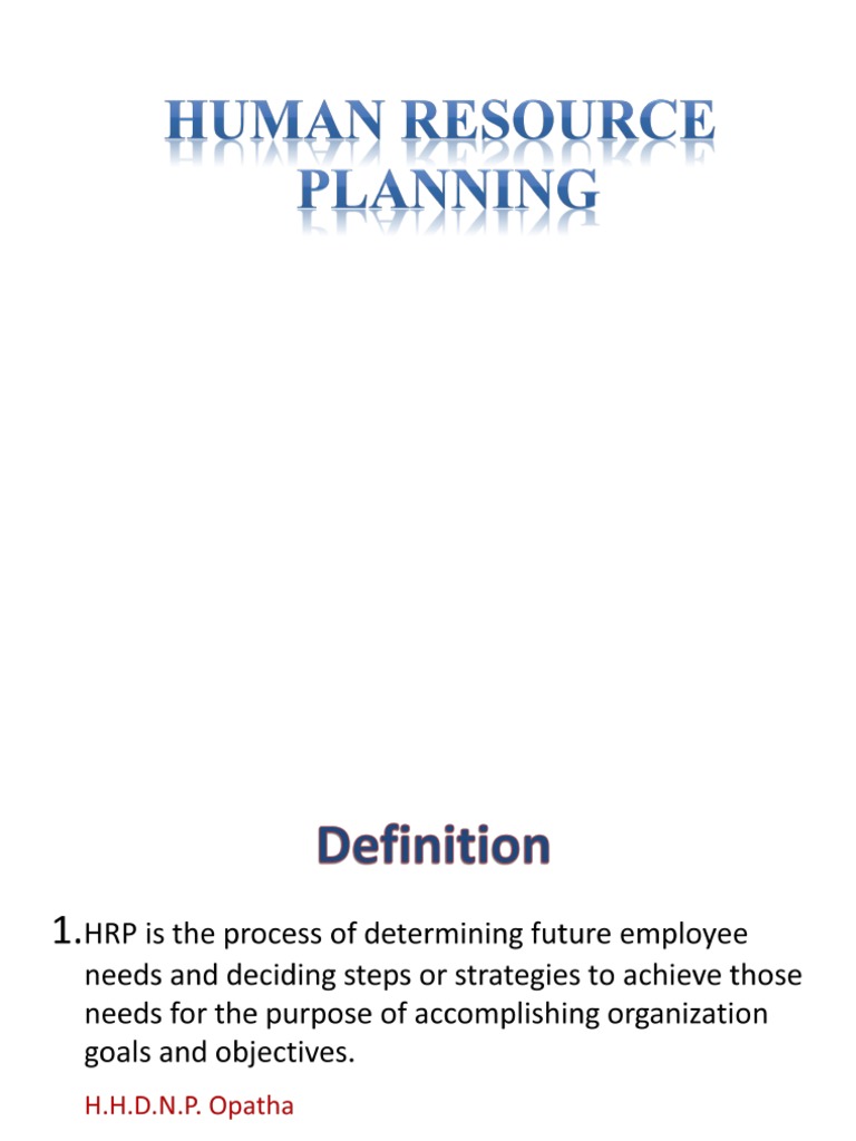 GJ Human Resource Planning PDF Survey Methodology Forecasting
