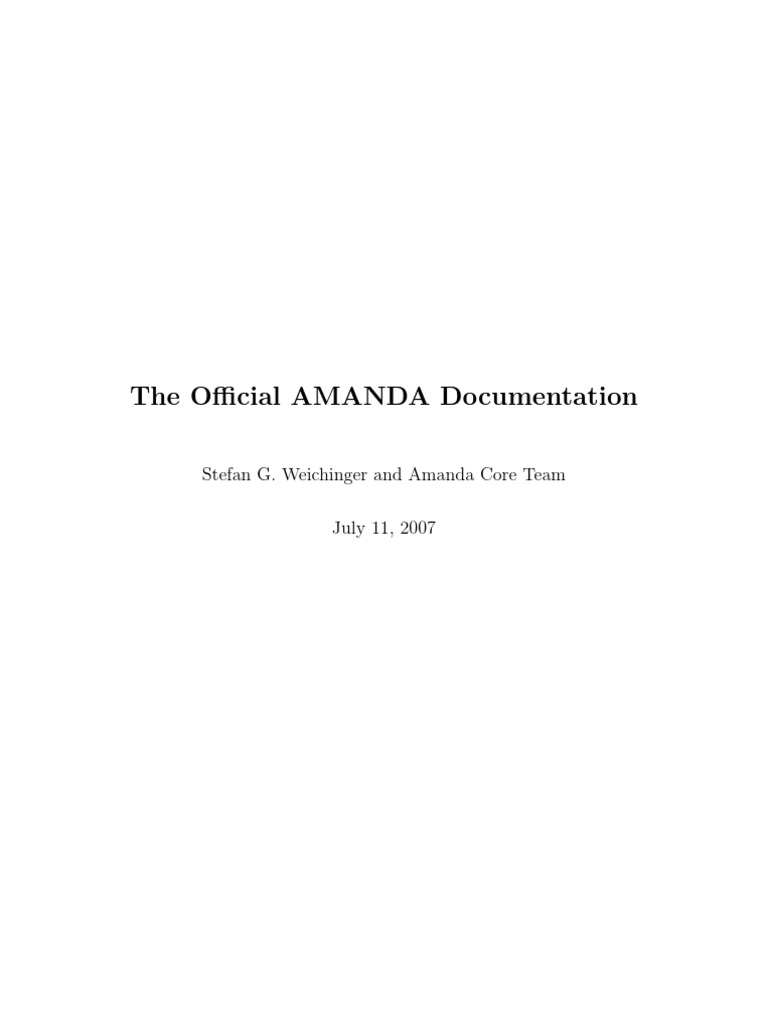 Amanda Howto | PDF | Port (Computer Networking) | Operating System