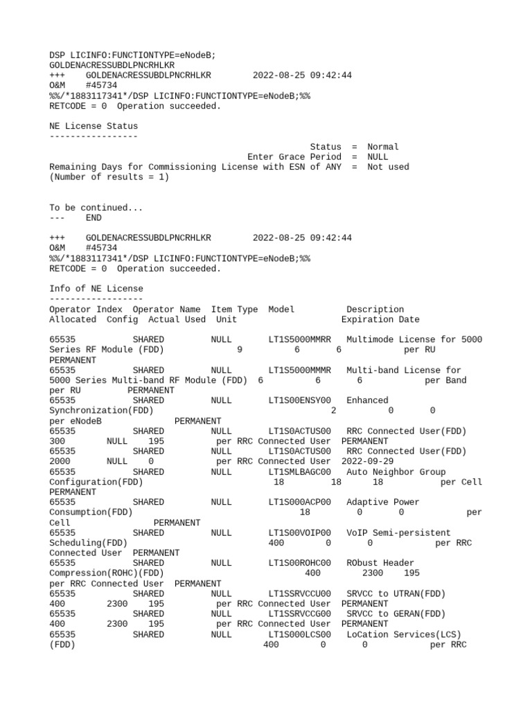 MML Report 20220825094258 | PDF | Lte (Telecommunication) | Duplex ...