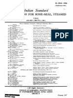 Indian Standard: Specification For Bone-Meal, Steamed