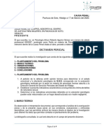 Dictamen pericial sobre evaluación psicológica de víctima de abuso sexual