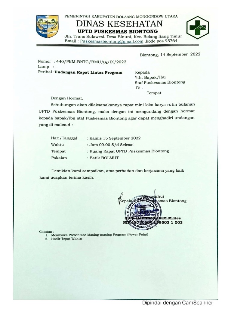 Undangan Rapat | PDF