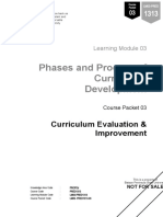 Learning Packet - Curriculum Evaluation and Improvement