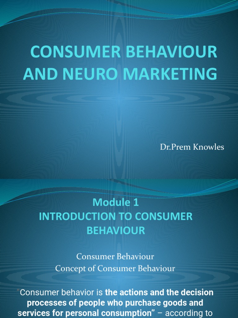 Consumer Behavior and Neuromarketing Insights | PDF | Perception ...