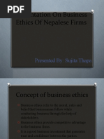 Business Ethics of Nepalese Firms